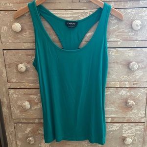 💚 Bebe Green Cutout Tank Top!